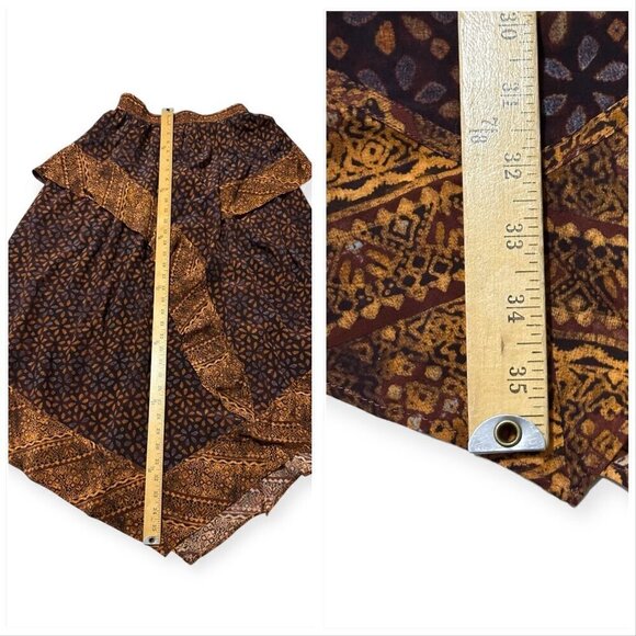 Ulla Johnson Silk Omila Skirt in Agate, Size 2, Brown burgundy multi, New with - Picture 15 of 16